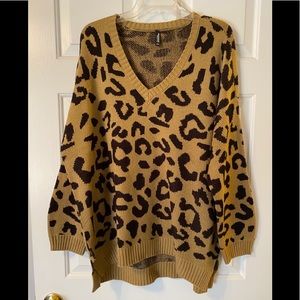 Women’s plus size leopard print sweater